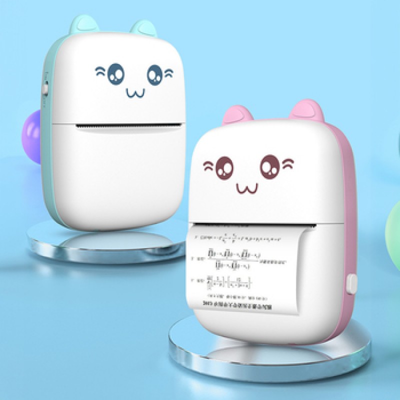 Φορητός Εκτυπωτής Mini Bluetooth Thermal Printer For Photos Notes White-Pink Φορητός Εκτυπωτής Mini Bluetooth Thermal Printer For Photos Notes White-Pink