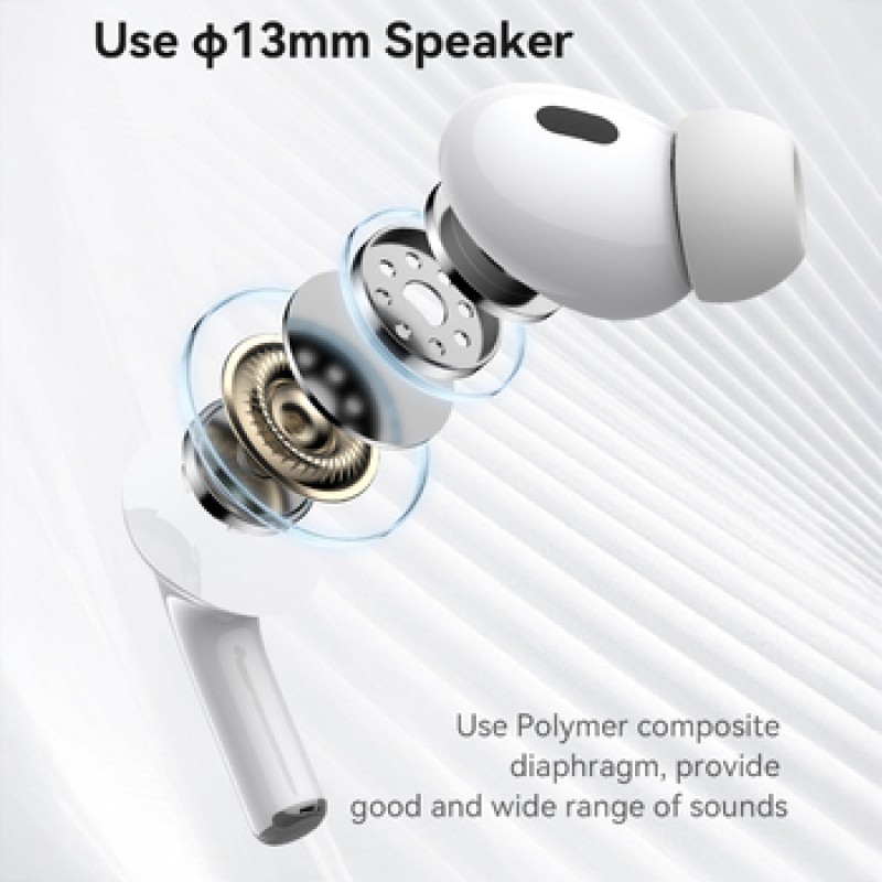Ακουστικά Bluetooth Yesido TWS Bluetooth Earphones TWS29 ANC+ENC With LCD Display White