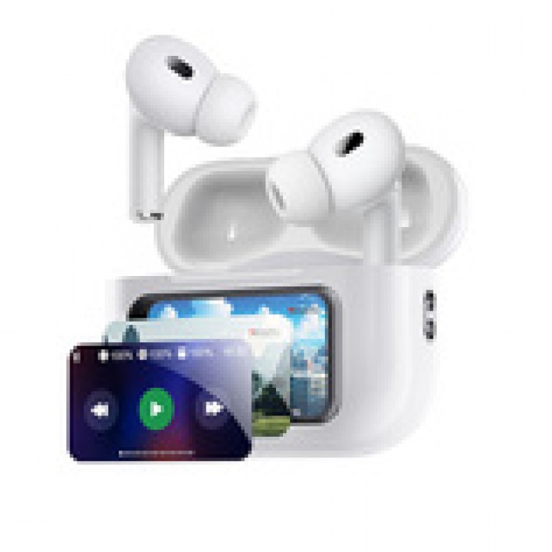 Ακουστικά Bluetooth Yesido TWS Bluetooth Earphones TWS29 ANC+ENC With LCD Display White