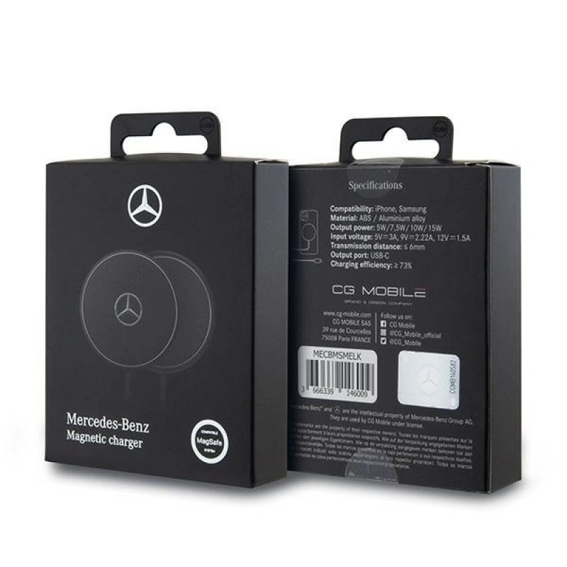 Ασύρματος Φορτιστής Mercedes-Benz CG Mobile Φορτιστής Magsafe 15W Black