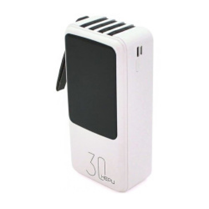 Εξωτερική Μπαταρία Hepu XL Powerbank 30.000 mAh 4x USB-A / 2x TYP-C / 2x Micro USB White