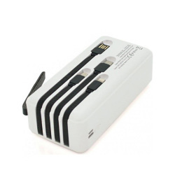 Εξωτερική Μπαταρία Hepu XL Powerbank 30.000 mAh 4x USB-A / 2x TYP-C / 2x Micro USB White
