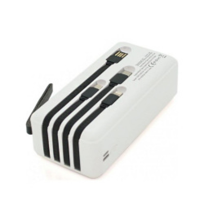 Εξωτερική Μπαταρία Hepu XL Powerbank 30.000 mAh 4x USB-A / 2x TYP-C / 2x Micro USB White