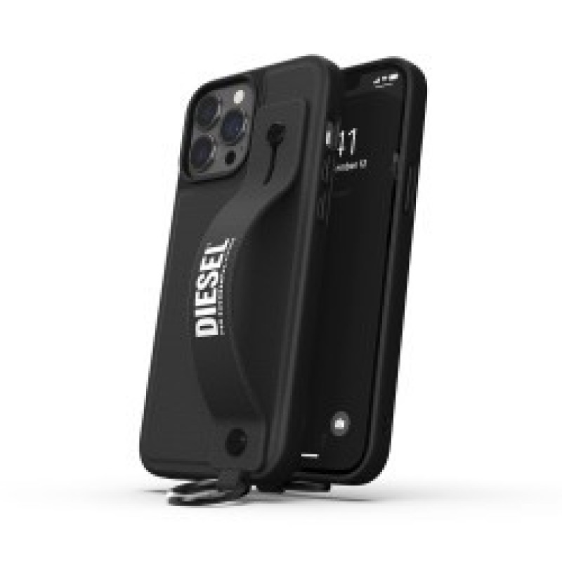 Θήκη Diesel Leather Tech Chain Handstrap Case Apple iPhone 13 Pro Max (6.7") Black