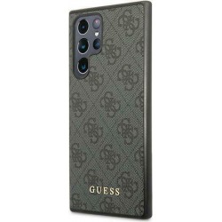 Θήκη Guess 4G Metal Gold Logo Back Cover Πλαστικό Γκρι (Galaxy S22 Ultra 5G)