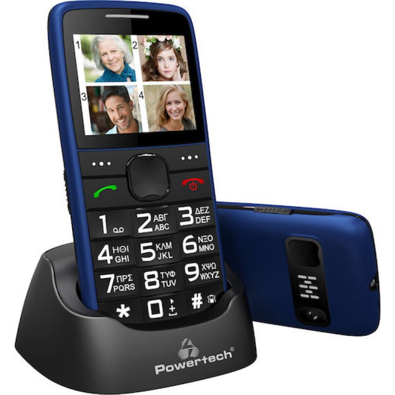 POWERTECH Sentry Eco PTM-25 Dual Sim, SOS με Φακό Blue