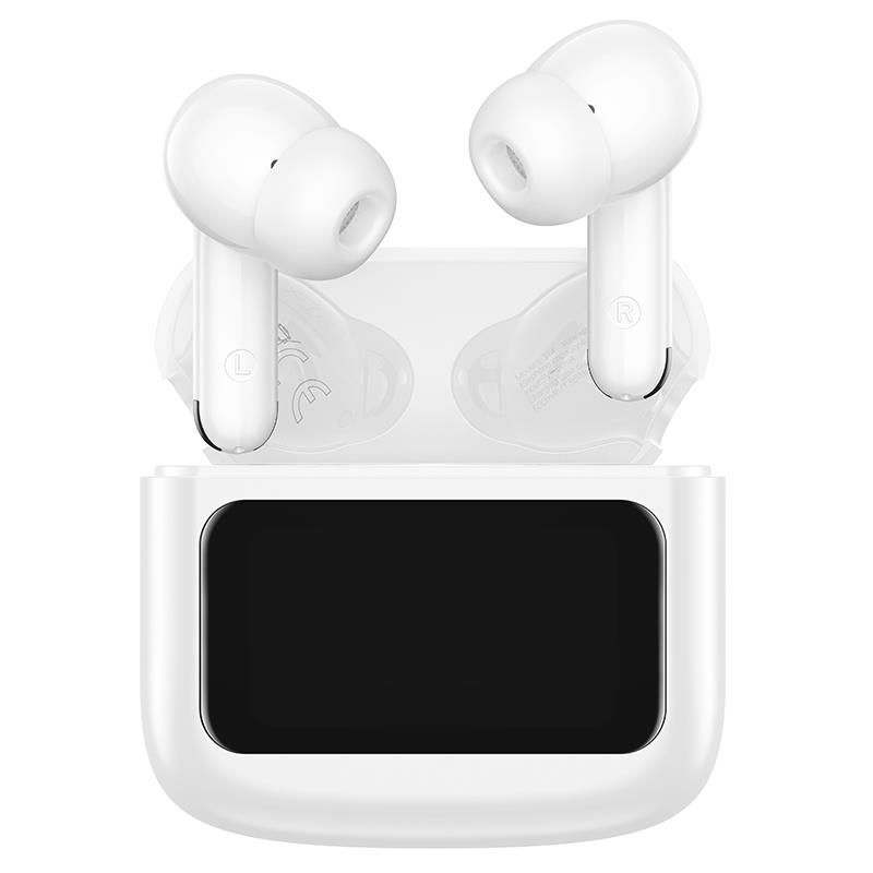Ακουστικά Bluetooth Hoco EQ14 Θηκη Με Οθονη Αφης White