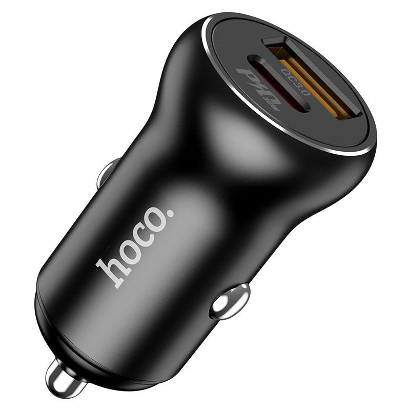 Φορτιστής Αυτοκινήτου HOCO NZ5 Fast Charging USB-A USB-C Car Charger Black