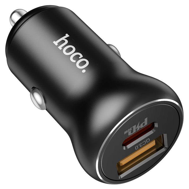 Φορτιστής Αυτοκινήτου HOCO NZ5 Fast Charging USB-A USB-C Car Charger Black