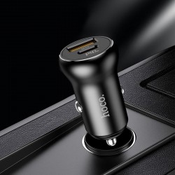 Φορτιστής Αυτοκινήτου HOCO NZ5 Fast Charging USB-A USB-C Car Charger Black