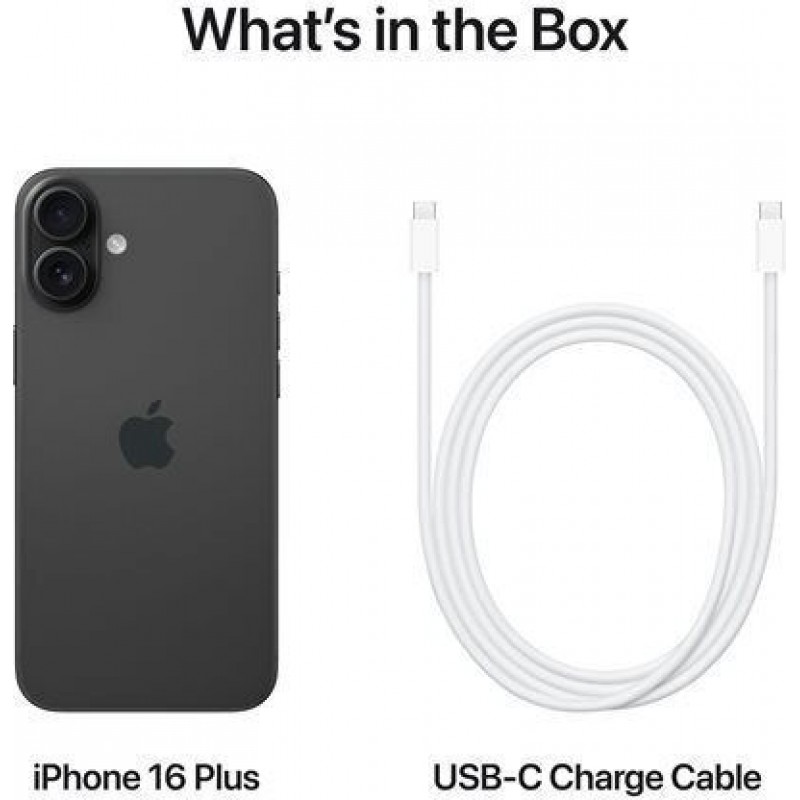 Apple iPhone 16 Plus 5G GR (8GB/128GB) Black με 2 Χρόνια Εγγύηση Apple iPhone 16 Plus 5G GR (8GB/128GB) Black με 2 Χρόνια Εγγύηση
