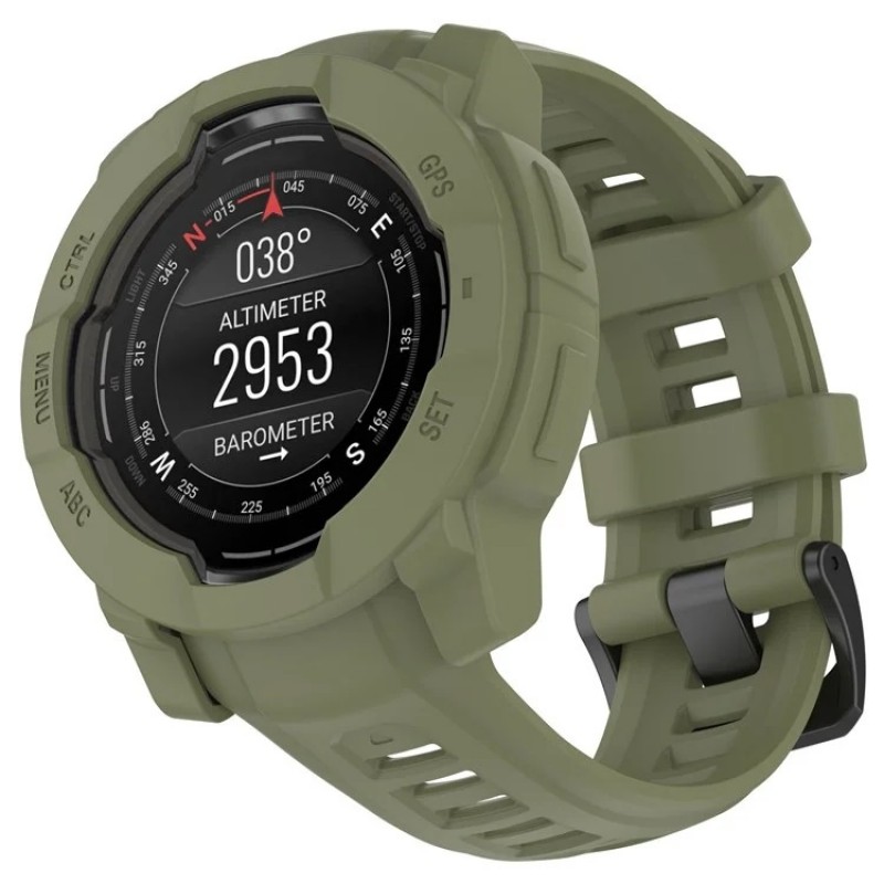 Θήκη TPU Protective Cover Garmin Instinct 3 (50mm) Dark Green