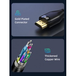 Καλώδιο Cabletime HDMI 2.1 Cable HDMI Male - HDMI Male 2m  Black