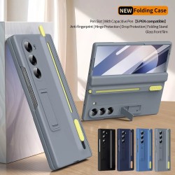 Θήκη Leather Kickstand with Pen Slot Samsung Galaxy Z Fold5 5G SM-F946 Grey