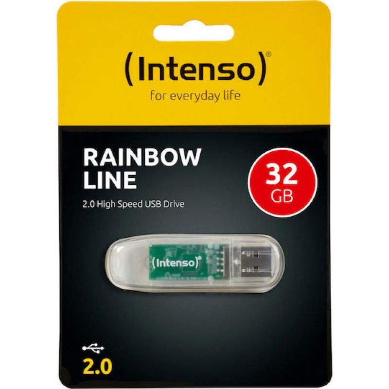 Intenso USB 2.0 Stick 32GB Rainbow Line Transparent  (NSO3502480)