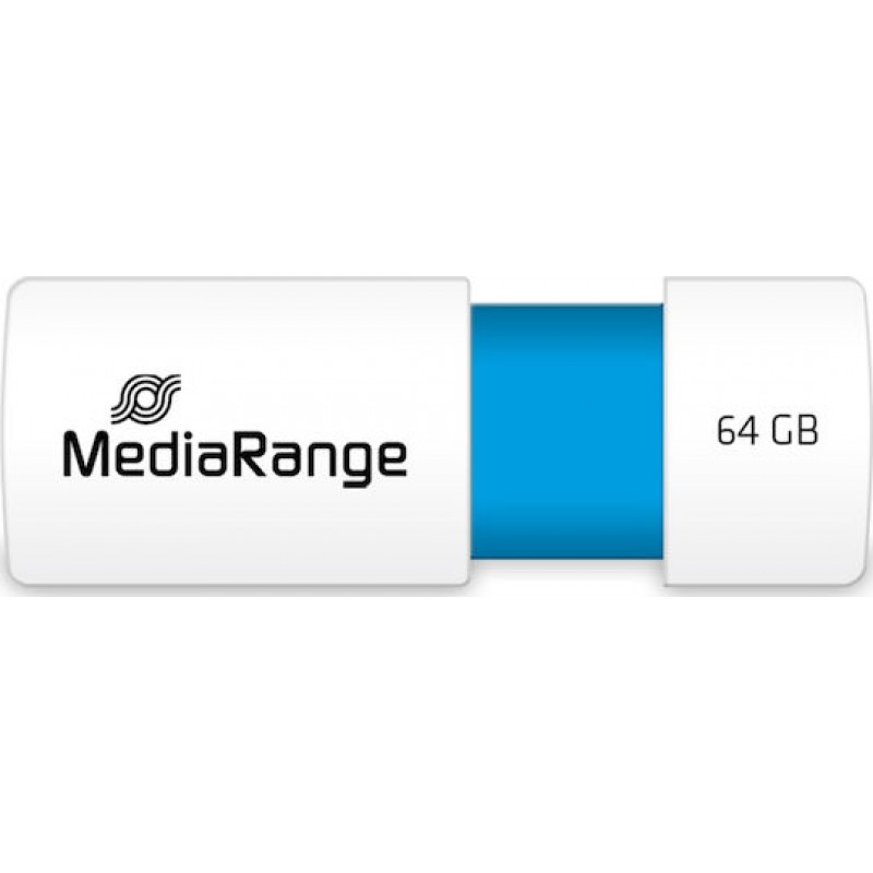  MediaRange USB 2.0 Flash Drive, Color Edition, Light Blue, 64GB (MR974)