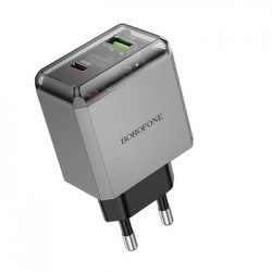 Φορτιστής Borofone Wall Charger BN20 Lena - USB +Type-C 35W Grey Φορτιστής Borofone Wall Charger BN20 Lena - USB +Type-C 35W Grey