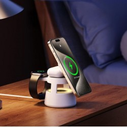 Ασύρματος Φορτιστής Duzzona W23 5-in-1 Magnetic Wireless Charging Station with Bluetooth Speaker White Ασύρματος Φορτιστής Duzzona W23 5-in-1 Magnetic Wireless Charging Station with Bluetooth Speaker White