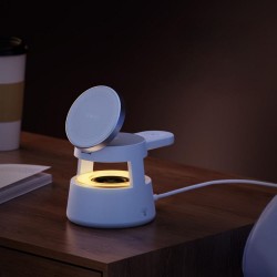 Ασύρματος Φορτιστής Duzzona W23 5-in-1 Magnetic Wireless Charging Station with Bluetooth Speaker White Ασύρματος Φορτιστής Duzzona W23 5-in-1 Magnetic Wireless Charging Station with Bluetooth Speaker White