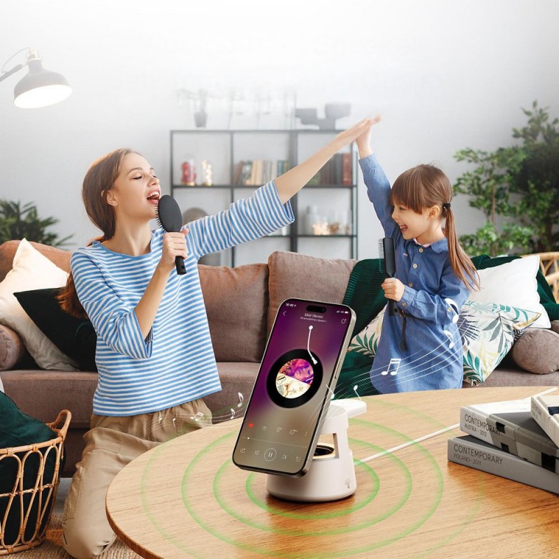 Ασύρματος Φορτιστής Duzzona W23 5-in-1 Magnetic Wireless Charging Station with Bluetooth Speaker White Ασύρματος Φορτιστής Duzzona W23 5-in-1 Magnetic Wireless Charging Station with Bluetooth Speaker White