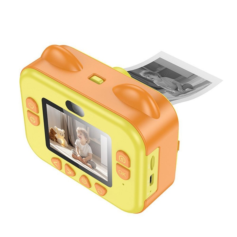 Κάμερα Hoco Digital Kids Camera with Printer And Selfie Function DV204 Yellow