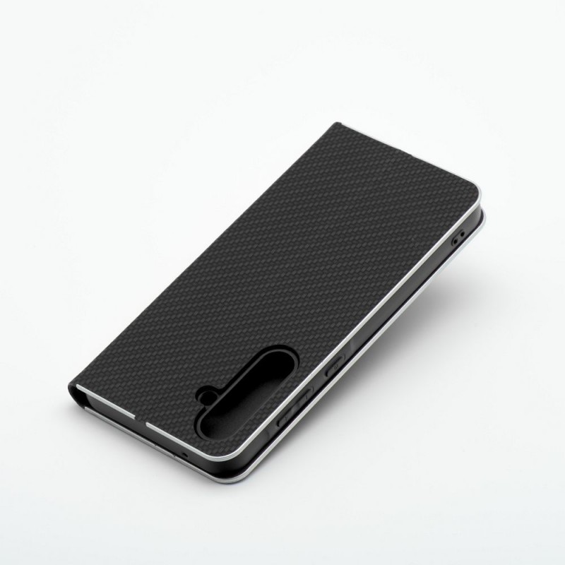 Θήκη Luna Book Carbon Xiaomi Redmi Note 13 Pro 4G / Poco M6 Pro / Note 14S 4G Black