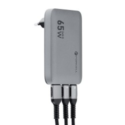 Εξωτερική Μπαταρία FORCELL F-ENERGY GaN III VT-47 Ultra Slim Travel Charger 2 x Type C + USB A 65W Gray Εξωτερική Μπαταρία FORCELL F-ENERGY GaN III VT-47 Ultra Slim Travel Charger 2 x Type C + USB A 65W Gray