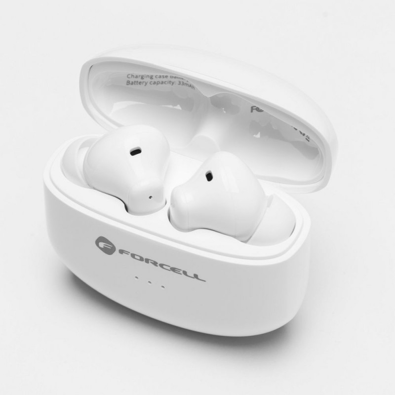 Ακουστικά Bluetooth Forcell F-Audio Wireless Earphones TWS Clear Sound White Ακουστικά Bluetooth Forcell F-Audio Wireless Earphones TWS Clear Sound White