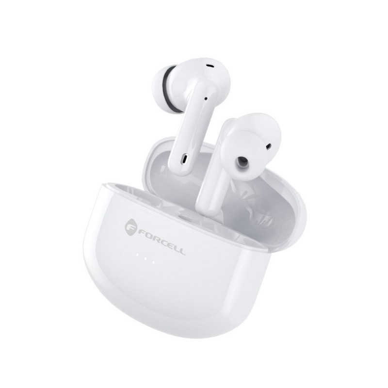 Ακουστικά Bluetooth Forcell F-Audio Wireless Earphones TWS Clear Sound White Ακουστικά Bluetooth Forcell F-Audio Wireless Earphones TWS Clear Sound White