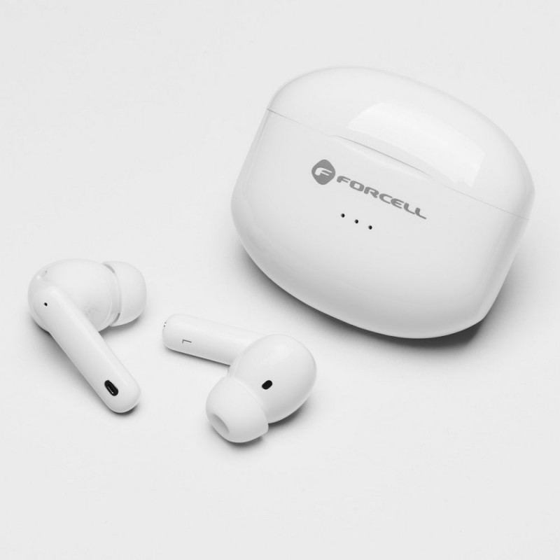 Ακουστικά Bluetooth Forcell F-Audio Wireless Earphones TWS Clear Sound White Ακουστικά Bluetooth Forcell F-Audio Wireless Earphones TWS Clear Sound White