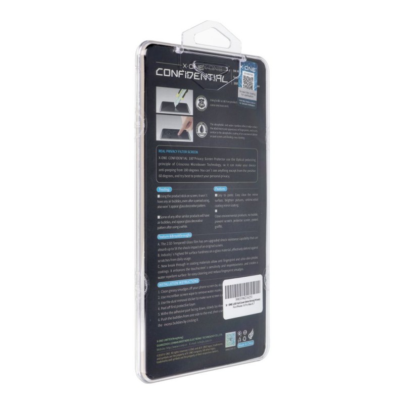 Γυαλί Προστασίας X-ONE Full Cover Extra Strong Privacy  iPhone 15 Pro Max (6.7") Clear