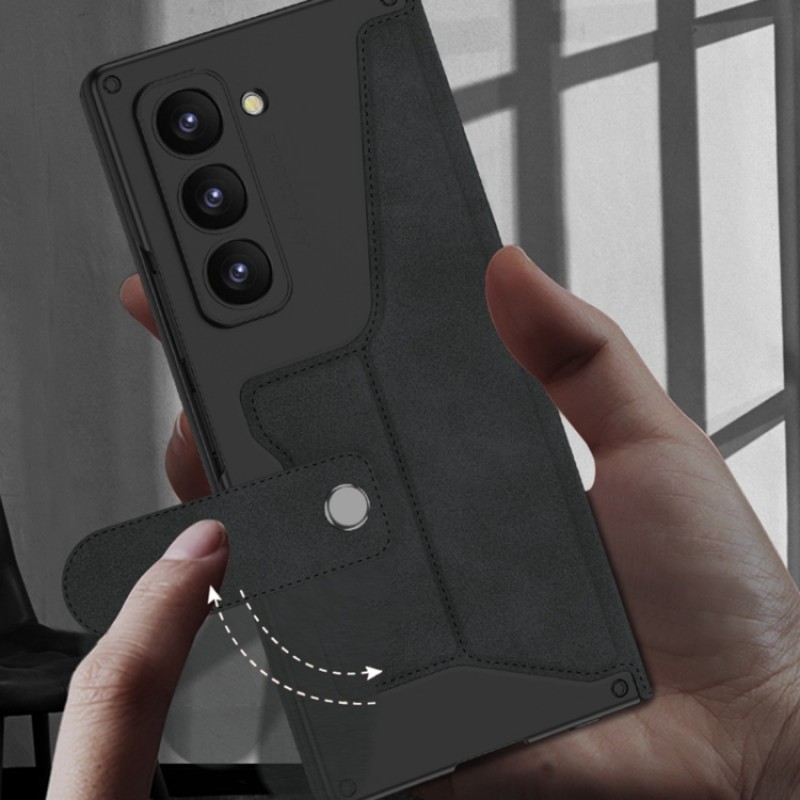 Θήκη Integrated Armor Flip Leather Case with Pen Slot Samsung Galaxy Z Fold6 5G SM-F956 Black