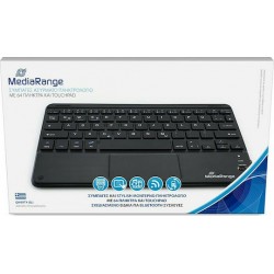 Ασύρματο Πληκτρολόγιο MediaRange Bluetooth Keyboard Foldable & Rechargeable with Touchpad Black (MROS130-GR)