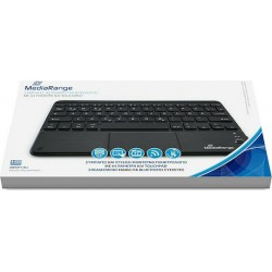 Ασύρματο Πληκτρολόγιο MediaRange Bluetooth Keyboard Foldable & Rechargeable with Touchpad Black (MROS130-GR)
