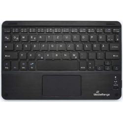 Ασύρματο Πληκτρολόγιο MediaRange Bluetooth Keyboard Foldable & Rechargeable with Touchpad Black (MROS130-GR)