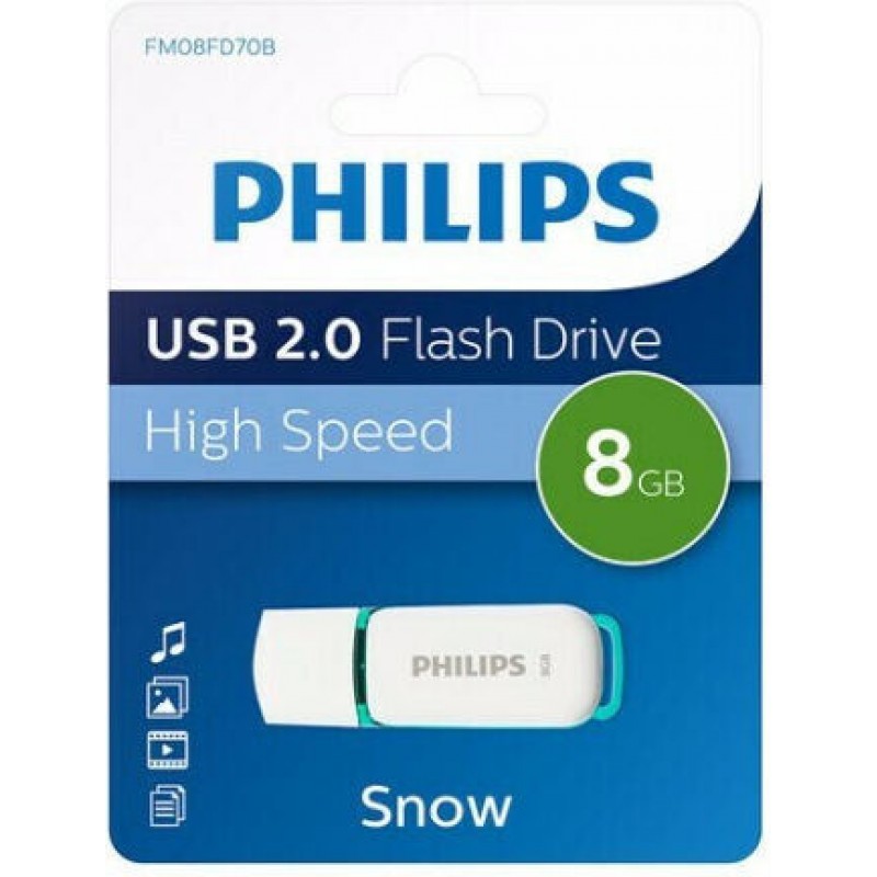 Philips Snow Edition Stick 8GB USB 2.0 Green (FM08FD70B/00)