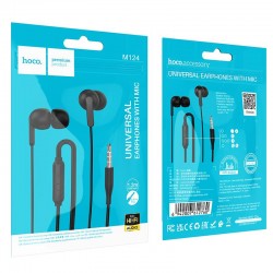 Ακουστικά Handsfree Hoco M124  Jack 3.5mm & Microphone Black