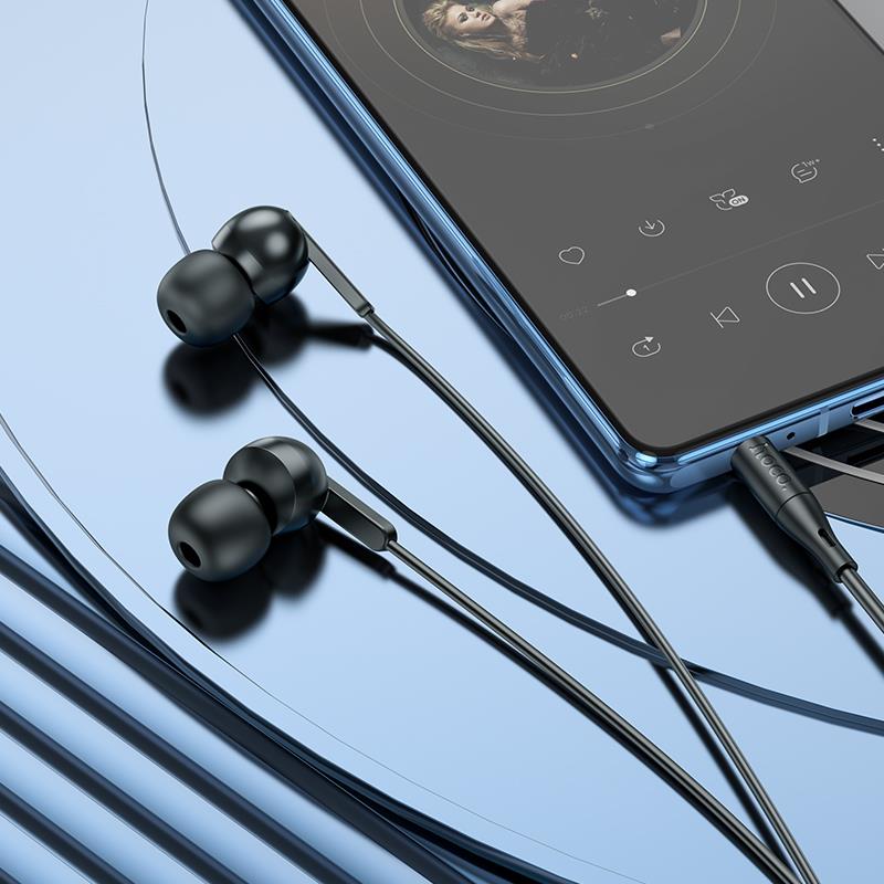 Ακουστικά Handsfree Hoco M124  Jack 3.5mm & Microphone Black
