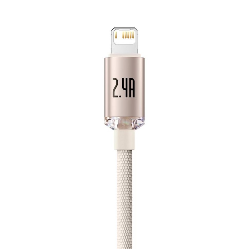 Καλώδιο Φόρτισης Baseus Crystal Shine USB to Lightning Cable 20W 1,2 m Pink (CAJY001104)