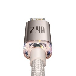 Καλώδιο Φόρτισης Baseus Crystal Shine USB to Lightning Cable 20W 1,2 m Pink (CAJY001104)
