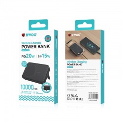 Εξωτερική Μπαταρία BWOO Powerbank 10.000mAh Type-C Cable Black Εξωτερική Μπαταρία BWOO Powerbank 10.000mAh Type-C Cable Black