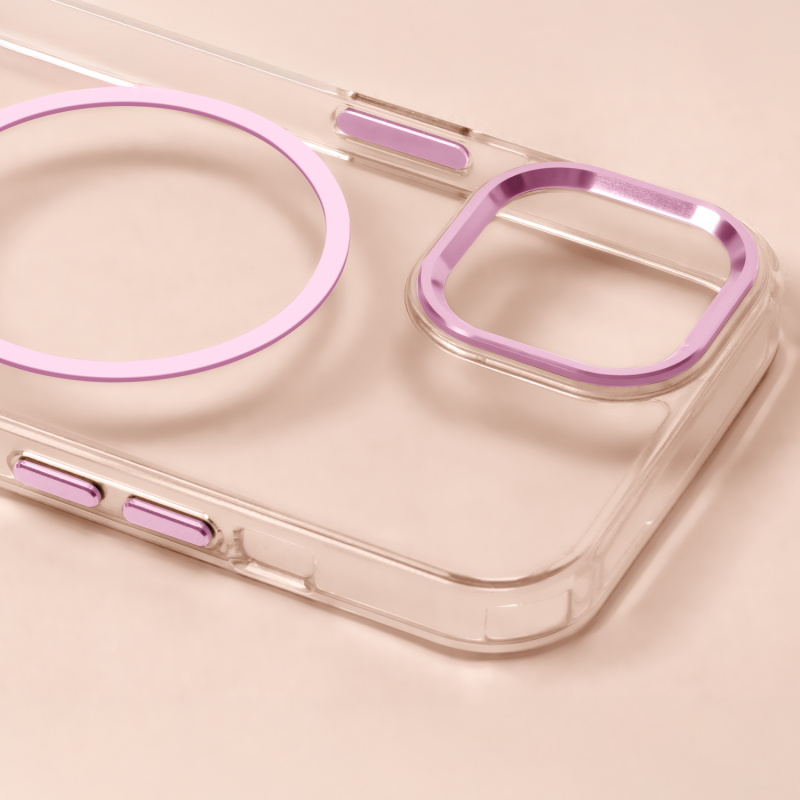 Θήκη Clear Thin Mag Cover Case With Magsafe iPhone 16 (6.1") Transparent Pink