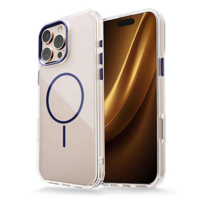 Θήκη Clear Thin Mag Cover Case With Magsafe iPhone 16 Pro Max (6.9") Transparent Blue