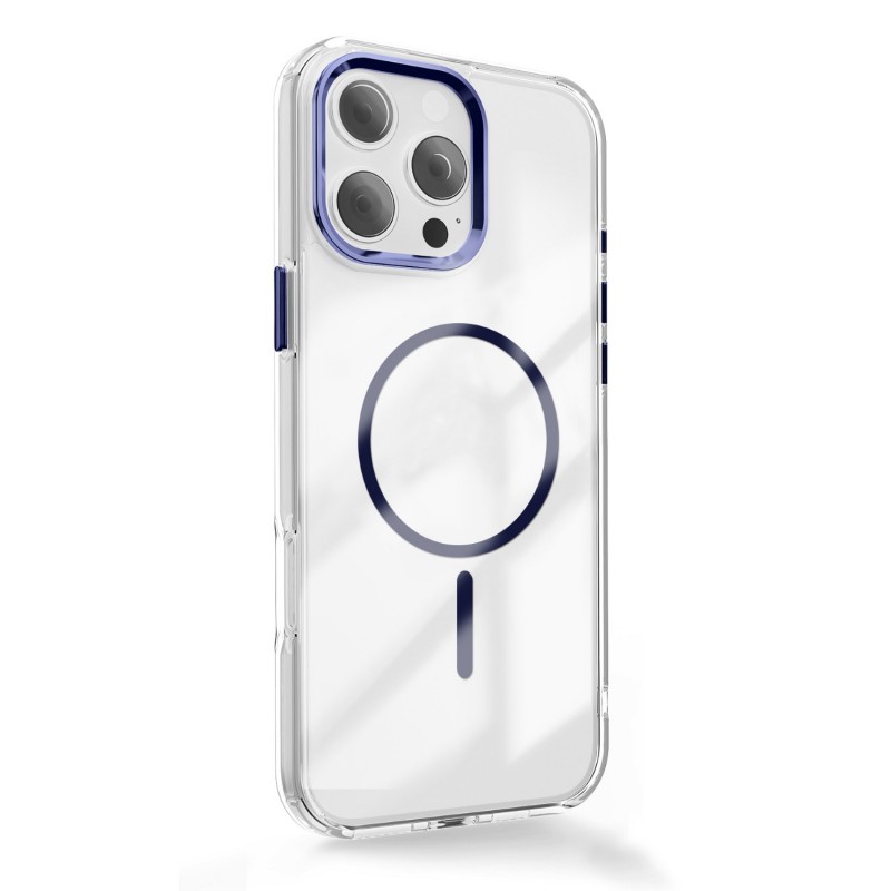 Θήκη Clear Thin Mag Cover Case With Magsafe iPhone 16 Pro Max (6.9") Transparent Blue