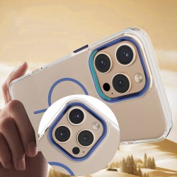 Θήκη Clear Thin Mag Cover Case With Magsafe iPhone 16 Pro Max (6.9") Transparent Blue