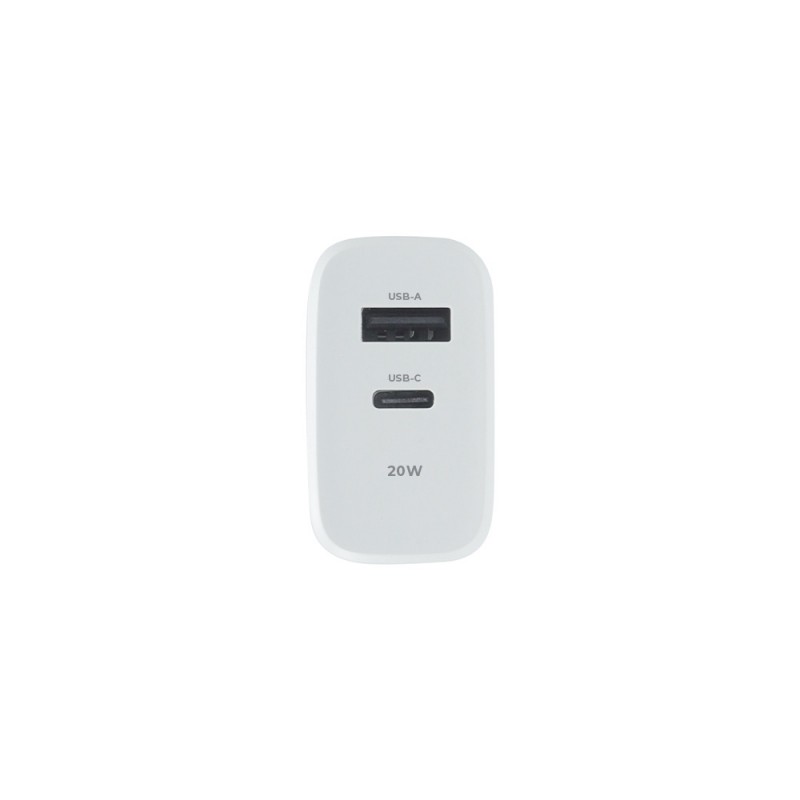 Φορτιστής Ταξιδιού Maxlife Quick Charger USB-A & USB-C 20W (MXTC-10-20AC) White Φορτιστής Ταξιδιού Maxlife Quick Charger USB-A & USB-C 20W (MXTC-10-20AC) White