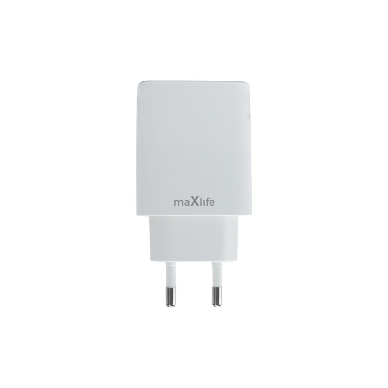 Φορτιστής Ταξιδιού Maxlife Quick Charger USB-A & USB-C 20W (MXTC-10-20AC) White Φορτιστής Ταξιδιού Maxlife Quick Charger USB-A & USB-C 20W (MXTC-10-20AC) White