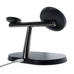 Ασύρματος Φορτιστής Maxlife Magnetic Wireless Charger Stand 3in1 15W Black
