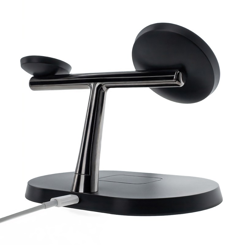 Ασύρματος Φορτιστής Maxlife Magnetic Wireless Charger Stand 3in1 15W Black