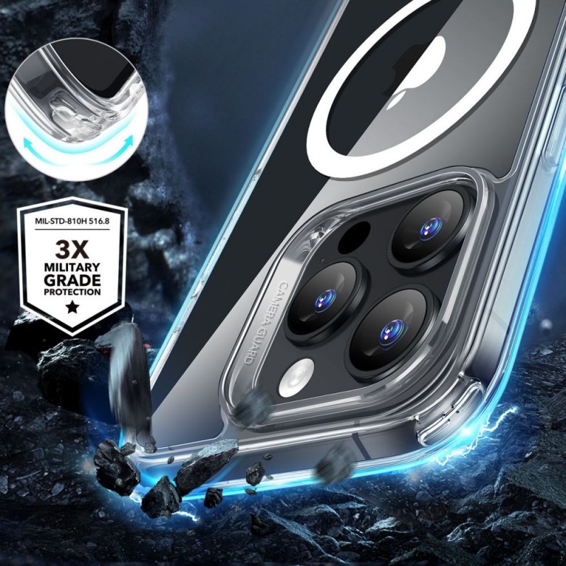 Θήκη ESR Classic Hybrid Halolock Magsafe Case & Tempered Glass iPhone 16 Pro Max (6.9") Clear